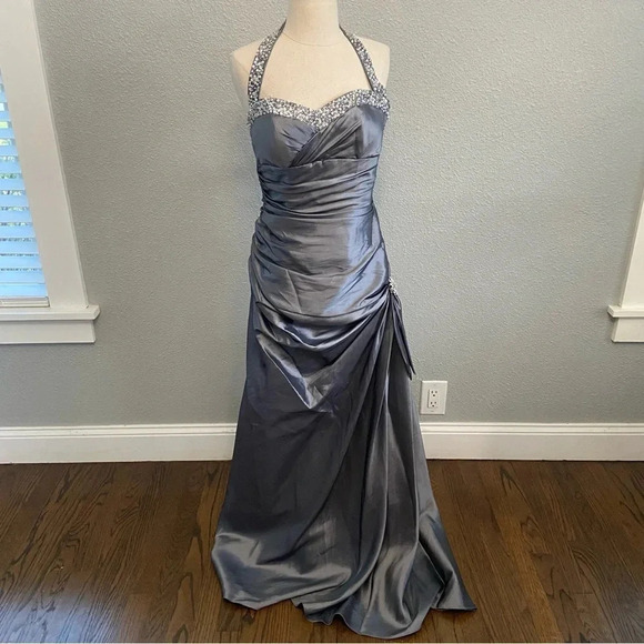 Flirt by Maggie Sotero Mermaid Taffeta Halter‎ - Picture 2 of 11